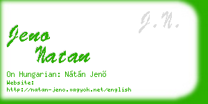 jeno natan business card